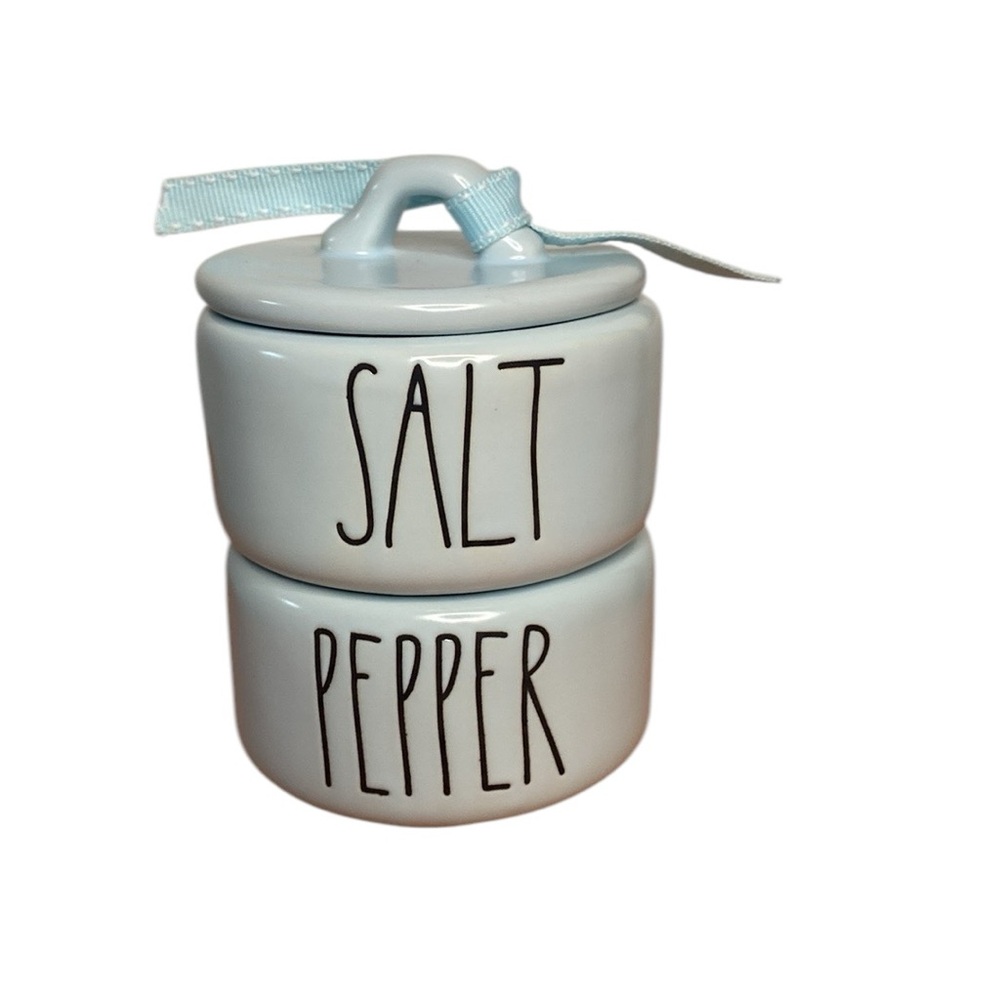 Rae Dunn Stacker Salt & Pepper Stacker Pastel Baby Blue